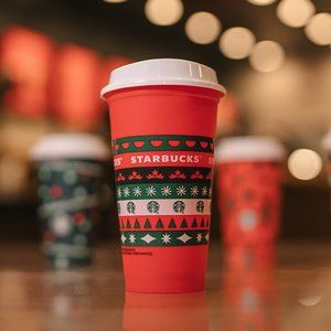 🎁 REDUCED! STARBUCKS Holiday Grande 16oz Reusable Cup